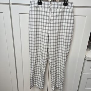 Danielle Bernstein Plaid Wide Leg Pants Size 4